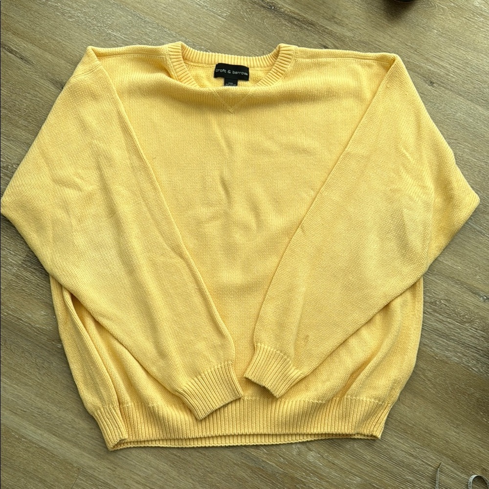 Croft & Barrow Size XXL Yellow Crewneck Sweater